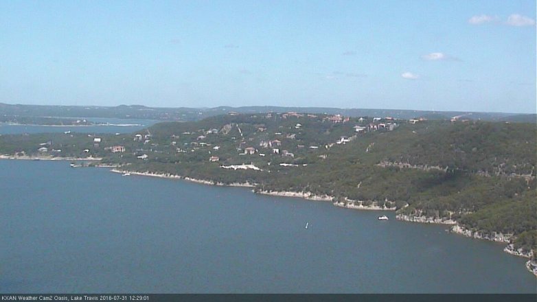 Lake Travis webcam, July 31, 2016 11:40 AM CT