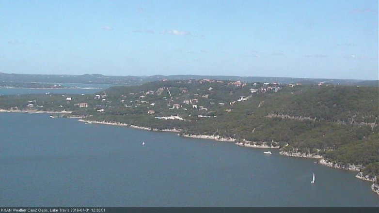 Lake Travis webcam, July 31, 2016 11:50 AM CT