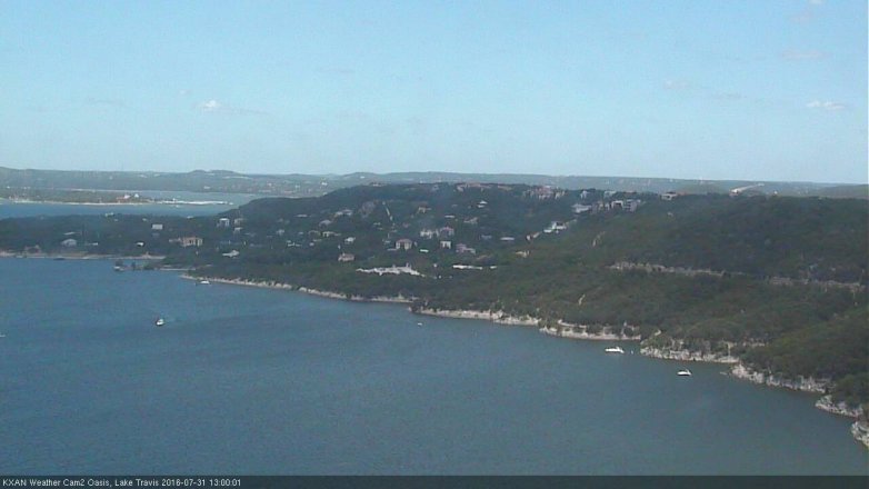 Lake Travis webcam, July 31, 2016 12:25 PM CT