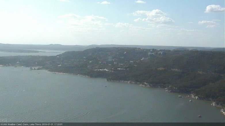 Lake Travis webcam, July 31, 2016 4:50 PM CT