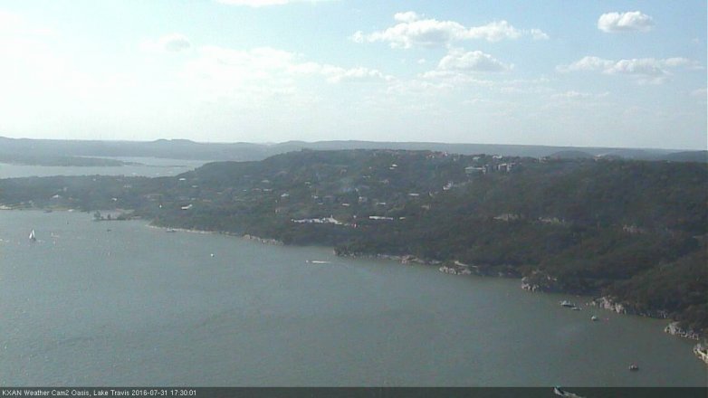 Lake Travis webcam, July 31, 2016 4:55 PM CT