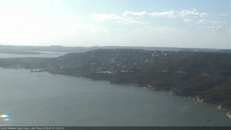 Lake Travis webcam, July 31, 2016 5:20 PM CT