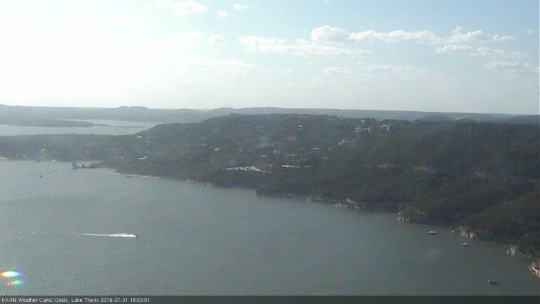 Lake Travis webcam, July 31, 2016 5:25 PM CT