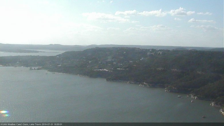 Lake Travis webcam, July 31, 2016 5:30 PM CT