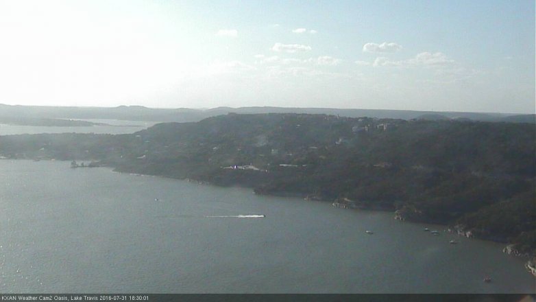 Lake Travis webcam, July 31, 2016 5:35 PM CT
