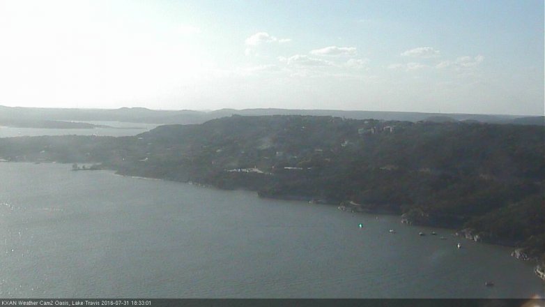 Lake Travis webcam, July 31, 2016 5:40 PM CT