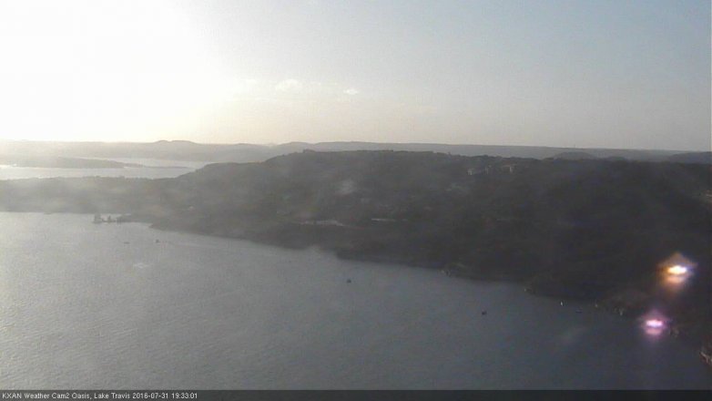 Lake Travis webcam, July 31, 2016 6:45 PM CT