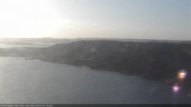 Lake Travis webcam, July 31, 2016 7:00 PM CT