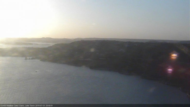 Lake Travis webcam, July 31, 2016 7:20 PM CT