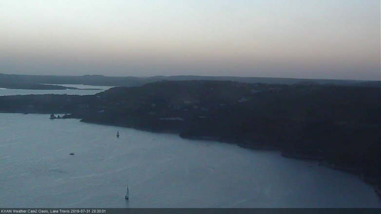 Lake Travis webcam, July 31, 2016 7:50 PM CT