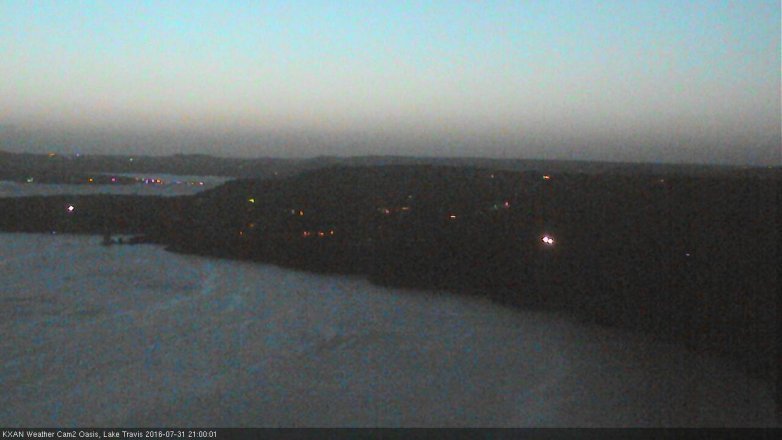 Lake Travis webcam, July 31, 2016 8:10 PM CT