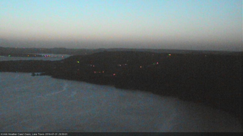 Lake Travis webcam, July 31, 2016 8:20 PM CT