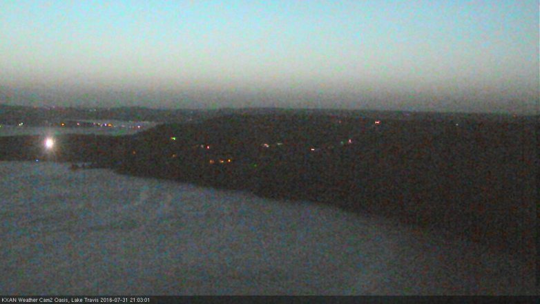 Lake Travis webcam, July 31, 2016 8:25 PM CT