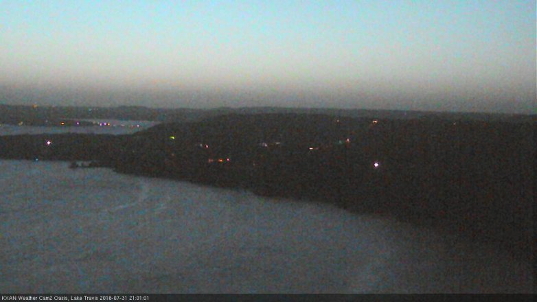 Lake Travis webcam, July 31, 2016 8:30 PM CT