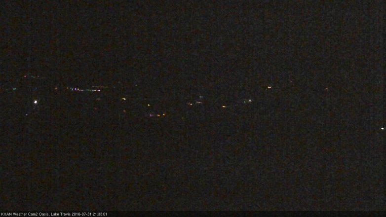 Lake Travis webcam, July 31, 2016 8:40 PM CT