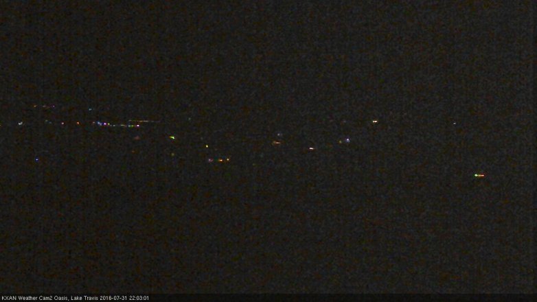 Lake Travis webcam, July 31, 2016 9:30 PM CT