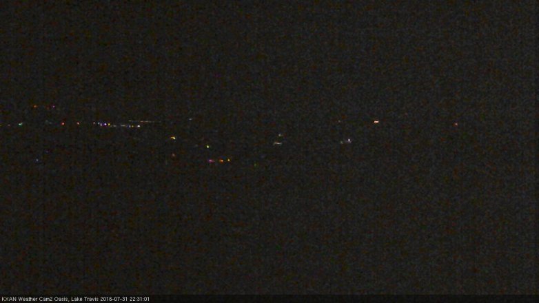 Lake Travis webcam, July 31, 2016 9:45 PM CT