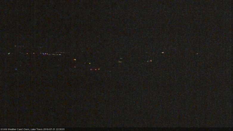 Lake Travis webcam, July 31, 2016 9:50 PM CT