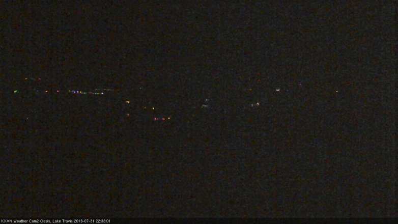 Lake Travis webcam, July 31, 2016 10:05 PM CT