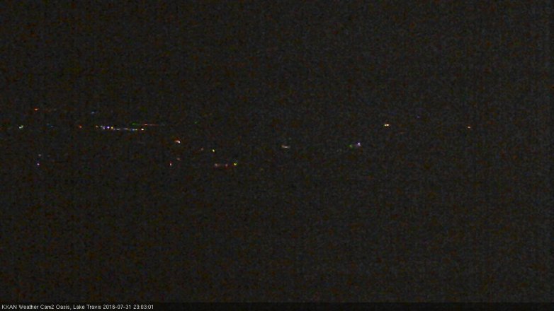 Lake Travis webcam, July 31, 2016 10:30 PM CT