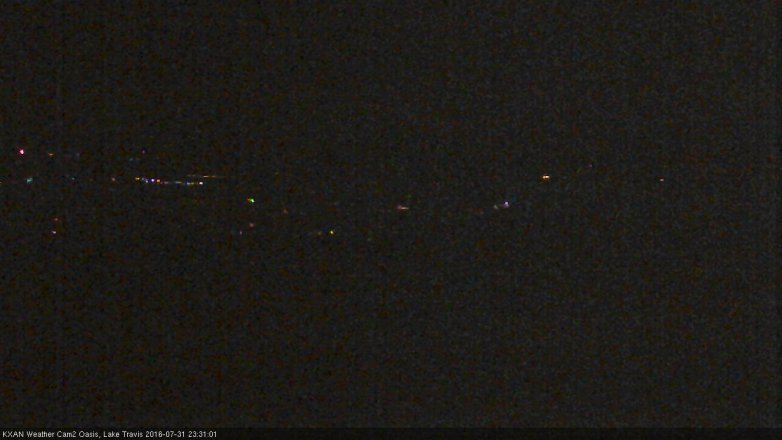 Lake Travis webcam, July 31, 2016 10:40 PM CT