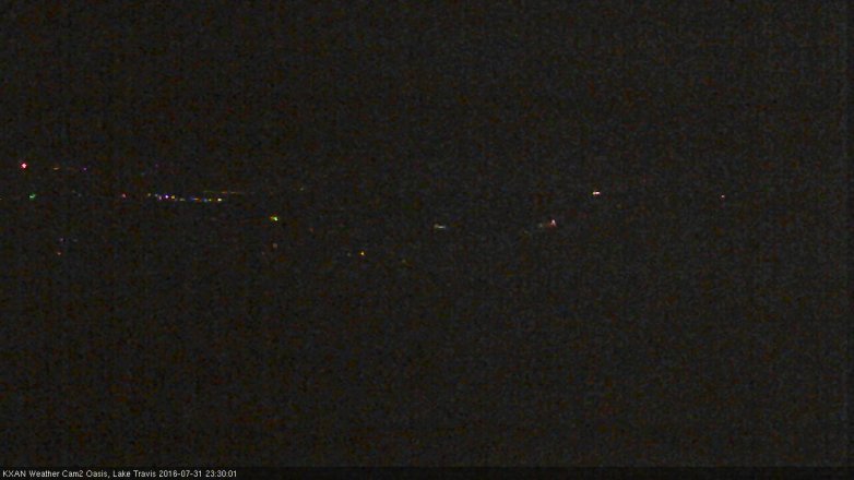 Lake Travis webcam, July 31, 2016 10:50 PM CT