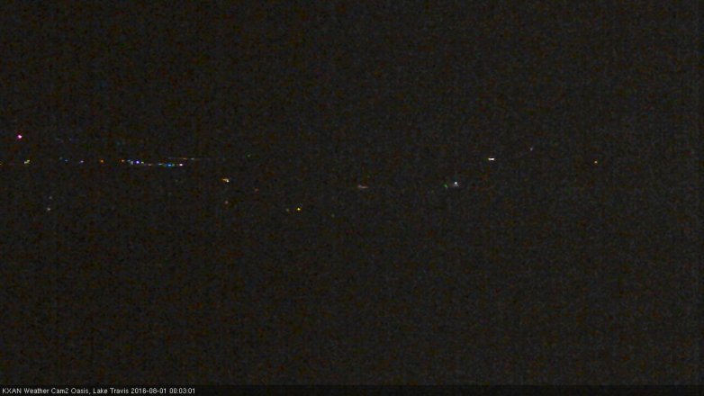 Lake Travis webcam, July 31, 2016 11:25 PM CT