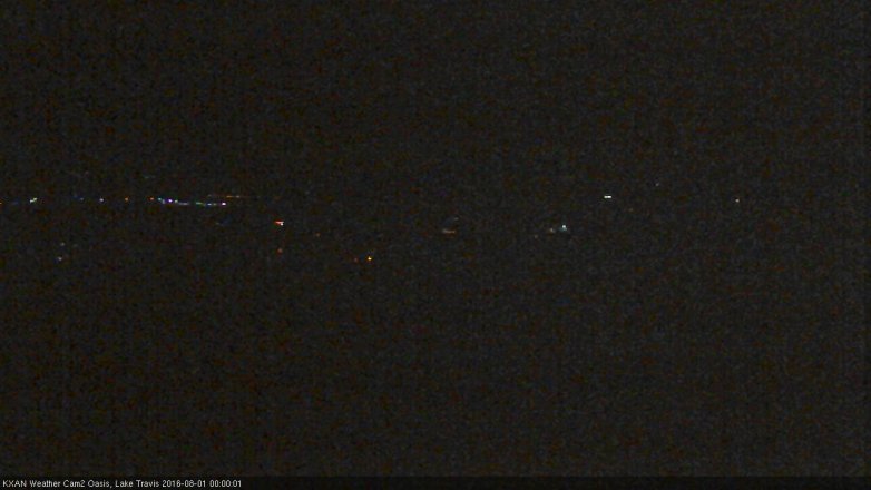 Lake Travis webcam, July 31, 2016 11:30 PM CT