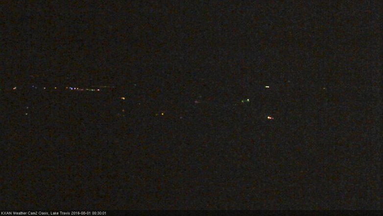 Lake Travis webcam, July 31, 2016 11:40 PM CT