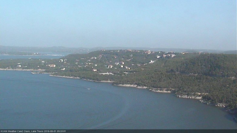Lake Travis webcam, August 1, 2016 9:05 AM CT