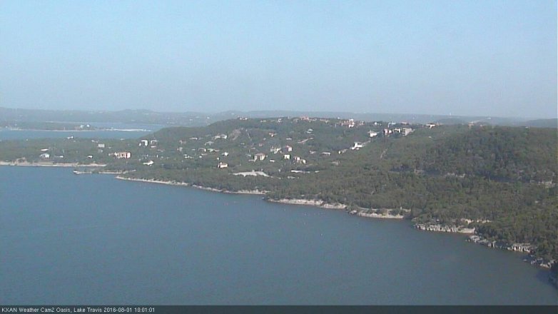 Lake Travis webcam, August 1, 2016 9:20 AM CT