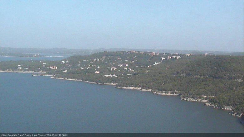 Lake Travis webcam, August 1, 2016 9:40 AM CT