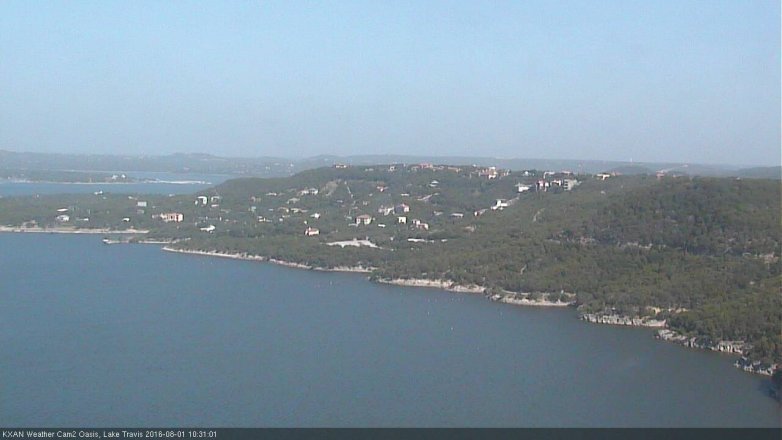 Lake Travis webcam, August 1, 2016 10:00 AM CT