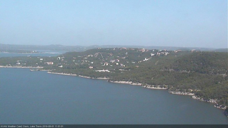 Lake Travis webcam, August 1, 2016 10:05 AM CT