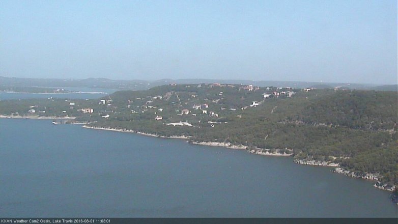 Lake Travis webcam, August 1, 2016 10:25 AM CT