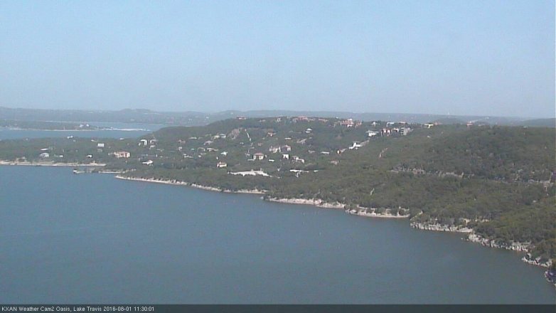 Lake Travis webcam, August 1, 2016 11:00 AM CT