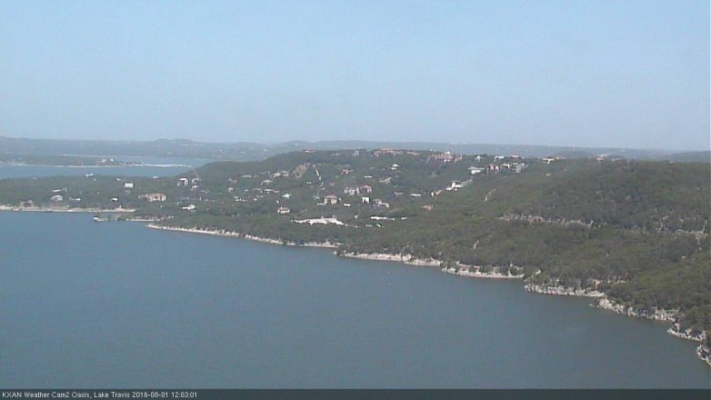 Lake Travis webcam, August 1, 2016 11:20 AM CT