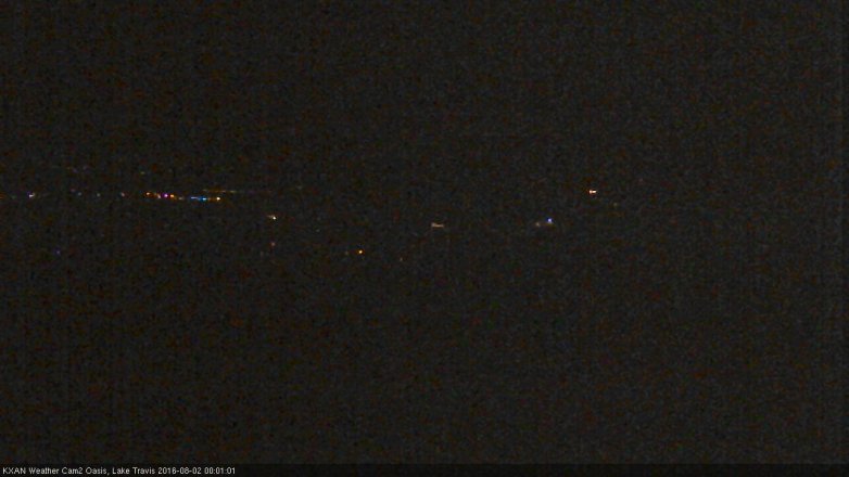 Lake Travis webcam, August 1, 2016 11:20 PM CT