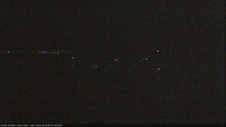 Lake Travis webcam, August 1, 2016 11:45 PM CT