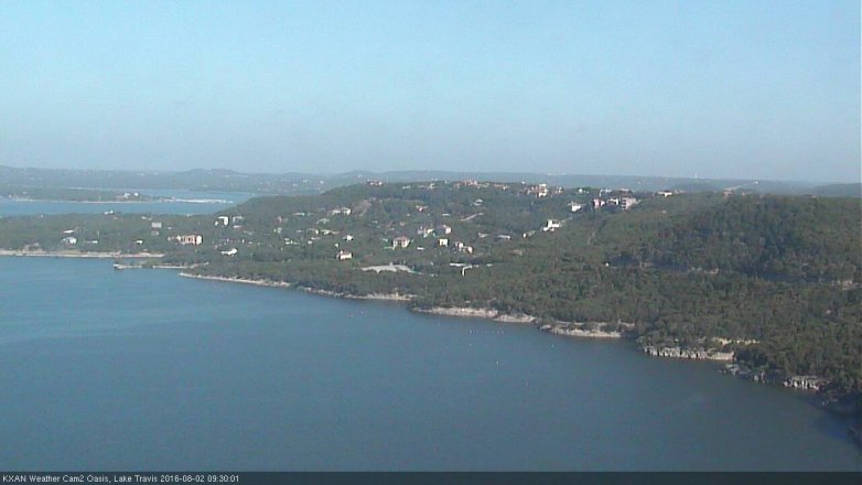 Lake Travis webcam, August 2, 2016 9:00 AM CT