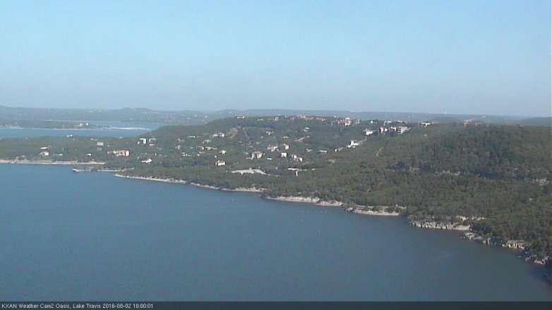 Lake Travis webcam, August 2, 2016 9:10 AM CT