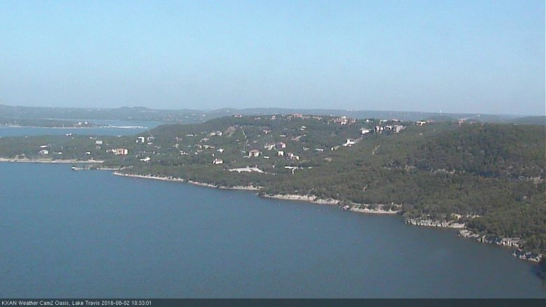 Lake Travis webcam, August 2, 2016 9:40 AM CT