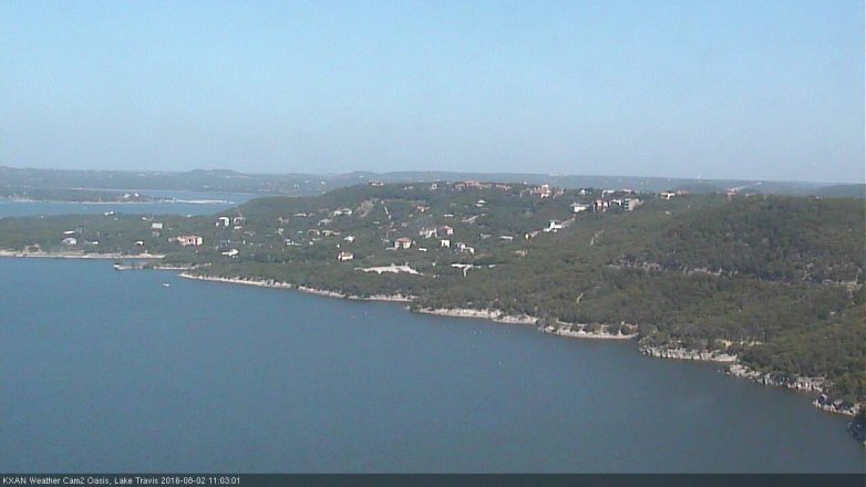 Lake Travis webcam, August 2, 2016 10:25 AM CT