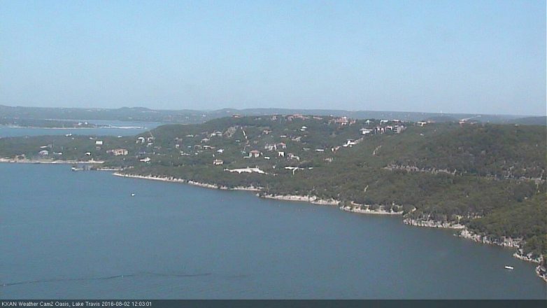 Lake Travis webcam, August 2, 2016 11:10 AM CT
