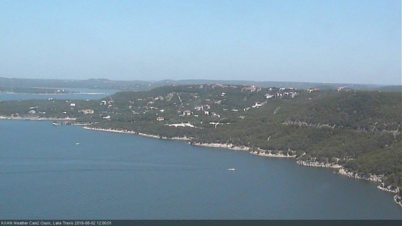 Lake Travis webcam, August 2, 2016 11:15 AM CT