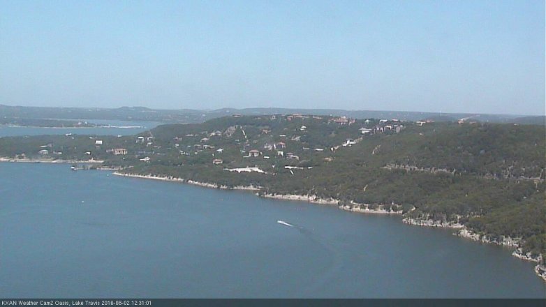 Lake Travis webcam, August 2, 2016 11:40 AM CT
