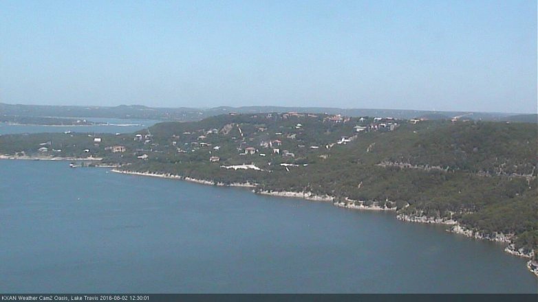 Lake Travis webcam, August 2, 2016 11:50 AM CT