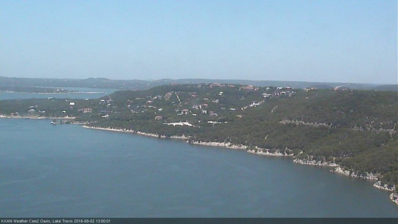 Lake Travis webcam, August 2, 2016 12:25 PM CT