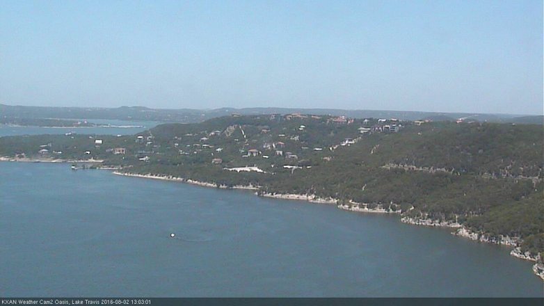 Lake Travis webcam, August 2, 2016 12:30 PM CT