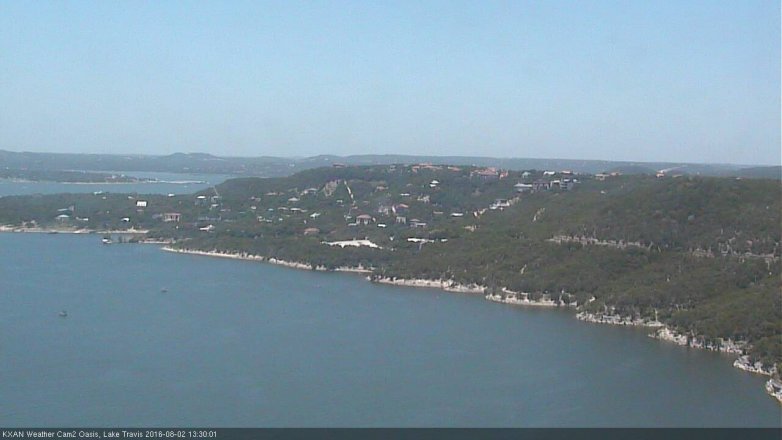 Lake Travis webcam, August 2, 2016 12:35 PM CT